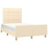 vidaXL Cadre de lit sans matelas cr&egrave;me 120x200 cm tissu
