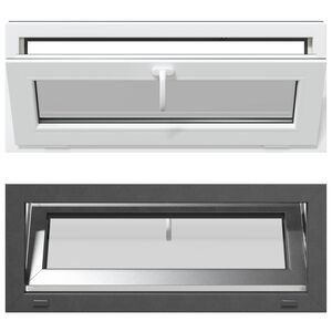 vidaXL Fen&ecirc;tre de sous-sol RISOR 110 x 40 cm PVC et verre Anthracite