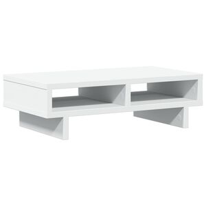 vidaXL Support de moniteur blanc 50x27x15 cm bois d'ing&eacute;nierie