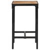 vidaXL Ensemble de bar 3 pcs bois de manguier brut massif et m&eacute;tal