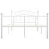 vidaXL Cadre de lit sans matelas blanc m&eacute;tal 140x200 cm