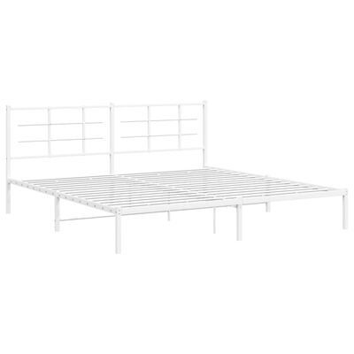 vidaXL Cadre de lit métal sans matelas et tête de lit blanc 193x203 cm