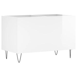 vidaXL Armoire &agrave; disques blanc brillant 74,5x38x48cm bois d'ing&eacute;nierie