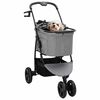 vidaXL Poussette Pliante pour Animaux Réglable Gris 78 x 54 x 101 cm