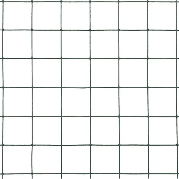 vidaXL Grillage acier avec rev&ecirc;tement en PVC 10x0,5 m vert