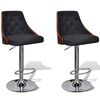 vidaXL Tabourets de bar lot de 2 bois courb&eacute; et tissu