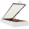 VidaXL Cadre de lit ottoman avec matelas blanc 200x200 cm similicuir