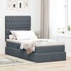 vidaXL Lit avec rangement et matelas Gris fonc&eacute; 100 x 200 cm Velours