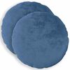 vidaXL Housse de coussin 2 pc HEERLEN Bleu clair Diam. 40 cm Flanelle