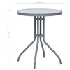 vidaXL Ensemble de bistro 3 pcs aluminium et textil&egrave;ne argent&eacute;