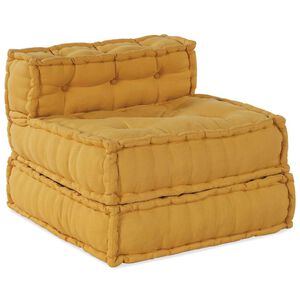 vidaXL Canap&eacute; modulaire jaune 70x70x54 tissu