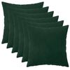 vidaXL Housse de coussin 6 pcs HEERLEN Vert fonc&eacute; 45 x 45 cm Velours