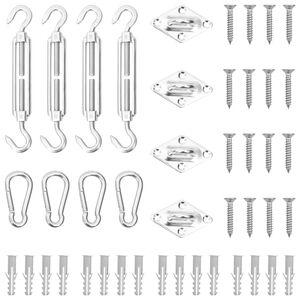 vidaXL Jeu d'accessoires de voile d'ombrage 12 pcs Acier inoxydable