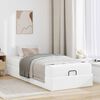 vidaXL Cadre de lit avec matelas avec matelas 2 pcs Blanc PVC
