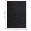 vidaXL Tapis shaggy à poils longs Noir 140x200 cm
