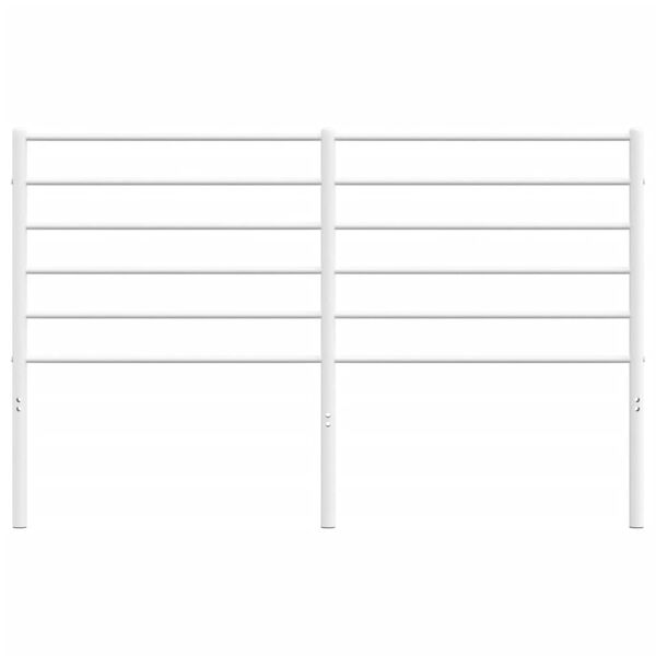 vidaXL T&ecirc;te de lit m&eacute;tal blanc 160 cm