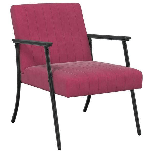 vidaXL fauteuil Bordeaux 59 x 75 x 78 cm Velours