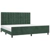 vidaXL Cadre de lit sans matelas vert fonc&eacute; 200x200 cm velours