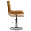 vidaXL Chaise pivotante de salle &agrave; manger Marron Velours