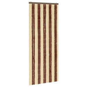 vidaXL Rideau anti-insectes en chenille Marron et beige 90 x 220 cm