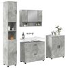 vidaXL Ensemble de mobilier de salle de bain 4 pcs Gris béton