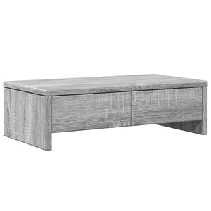 vidaXL Support de moniteur avec tiroirs sonoma gris bois d'ing&eacute;nierie
