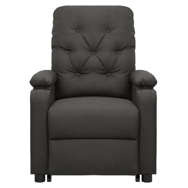 vidaXL Fauteuil de massage inclinable Gris foncé Tissu
