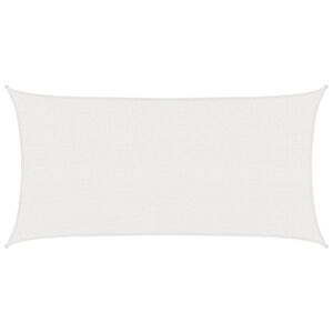 vidaXL Voile d'ombre 2,5 x 6 m HDPE Rectangulaire Blanc