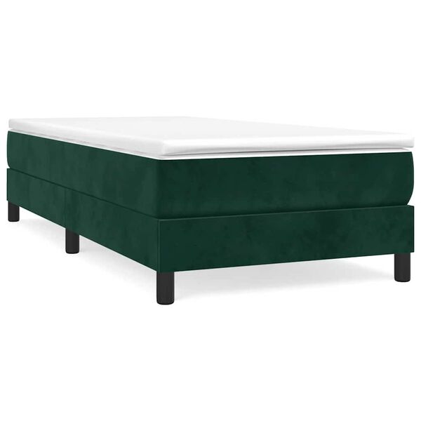 vidaXL Cadre de lit vert fonc&eacute; 90x190 cm velours