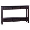 vidaXL Table console Caf&eacute; noir clair 120x30x75 cm Bois d'acajou solide