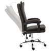 vidaXL Chaise de bureau Gris Tissu