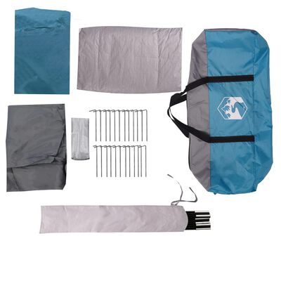 vidaXL Tente familiale tipi 8 personnes bleu imperméable