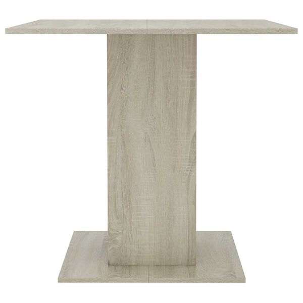 vidaXL Table &agrave; d&icirc;ner Ch&ecirc;ne sonoma 80x80x75 cm Bois d'ing&eacute;nierie