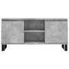 vidaXL Meuble TV gris béton 104x35x50 cm bois d'ingénierie