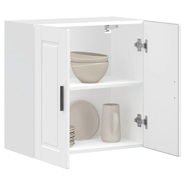 vidaXL Armoire murale de cuisine Porto blanc bois d'ing&eacute;nierie