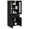 vidaXL Haut Armoire avec tiroir 2 pcs Ch&ecirc;ne noir Bois d'ing&eacute;nierie
