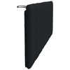 vidaXL Coussin de t&ecirc;te de lit Hanko noir 120 cm tissu