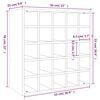 vidaXL Cave à vin Blanc 56x25x56 cm Bois massif Pin