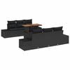 vidaXL Ensemble de canap&eacute; de jardin 7 pc Noir 100 x 55 x 73 cm
