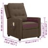 vidaXL Fauteuil électrique de massage Marron Tissu