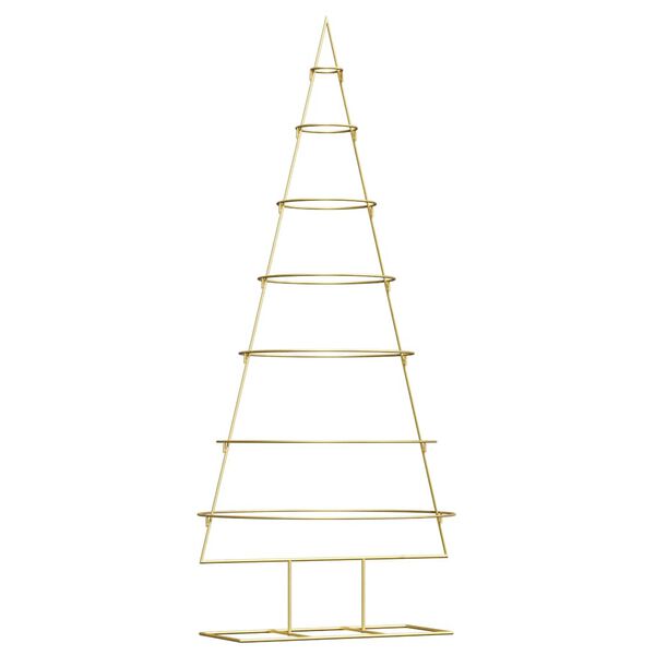 vidaXL Arbre de Noël en métal Doré 180 cm Acier peint par poudre