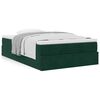vidaXL Cadre de lit ottoman avec matelas vert fonc&eacute; 120x200 cm velours