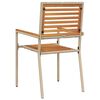 vidaXL Chaises empilables de jardin 2 pcs Marron et beige