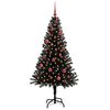 vidaXL Sapin de No&euml;l avec 150 LED avec support Noir 150 cm PVC