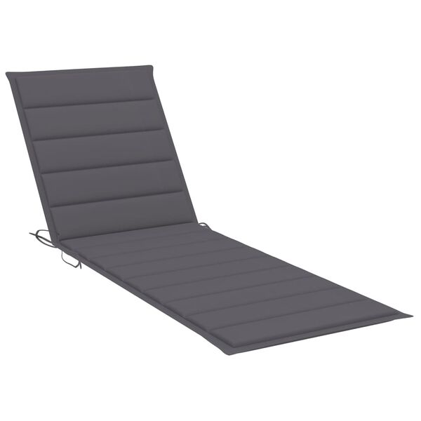 vidaXL Chaise longue double avec coussins anthracite Pin impr&eacute;gn&eacute;