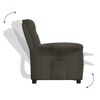 vidaXL Fauteuil inclinable Gris fonc&eacute; Tissu microfibre