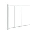 vidaXL T&ecirc;te de lit de remplacement m&eacute;tal blanc 160 cm