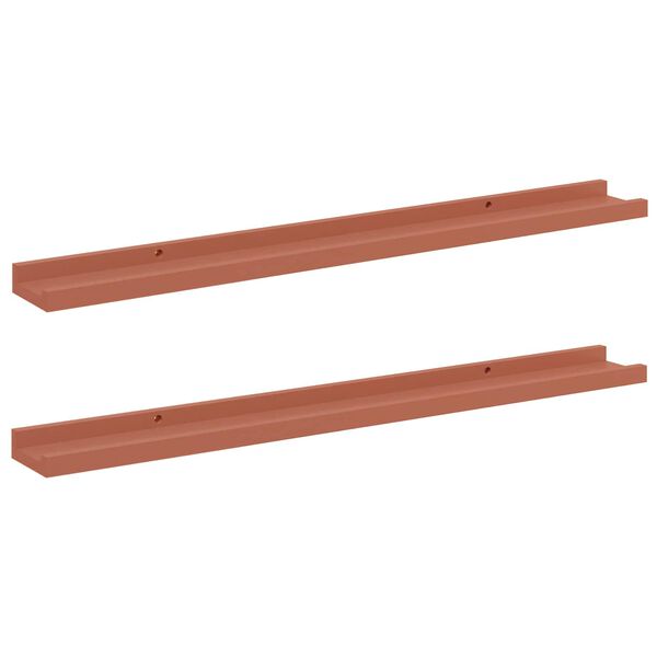 vidaXL &Eacute;tag&egrave;re Murale 2 pcs Rouge 80 x 9 x 3 cm Bois d'ing&eacute;nierie