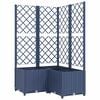 vidaXL Jardini&egrave;re avec treillis bleu gris 80x80x136 cm PP