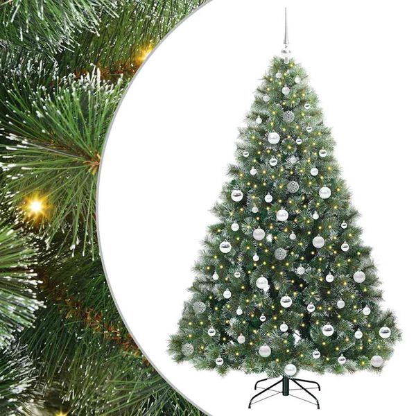vidaXL Sapin de No&euml;l artificiel avec 300 LED Vert 180 cm PE et PVC